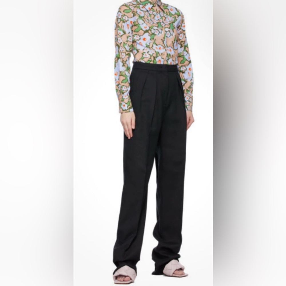 Sportmax maxmara line Black pleated Ovale Trousers pants sz 8